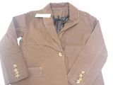 brown jacket with buttons on the lapel on a white background