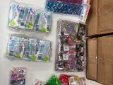 a box full of assorted items on a table