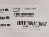 the back of a white box with a barcode on it