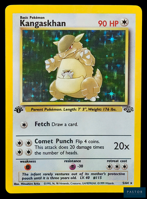 une carte Pokémon sur laquelle figure l'image d'un personnage Pokémon