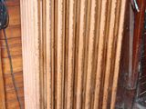 a radiator that is sitting on the floor in front of a wall