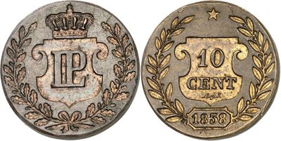 a silver coin with a crown on top of it
