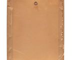 an image of a piece of brown paper with a hole in the middle