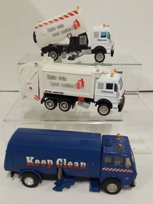 Lot de 3 camions poubelles