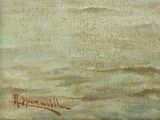 an image of a painting of a boat in a body of water