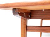 a close up of a table with a wooden top