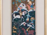 une image représentant un tableau où l'on voit un homme à cheval et une femme à cheval