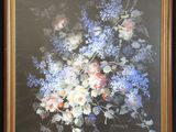 tableau représentant un bouquet de fleurs dans un cadre doré