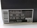 the back of a box with a sticker on it that says nike air force 1