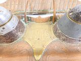 a close up of a metal object on a table