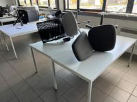 vingt-trois tables en stratifié gris, 180x80 (photo 5)