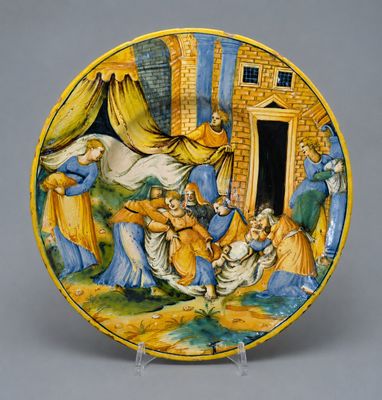 Assiette historique d'Urbino, Italie, XVIe siècle