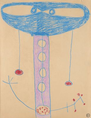 Albert CHUBAC (1925-2008) Personnage bleu