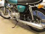 a motorcycle that is parked in a garage