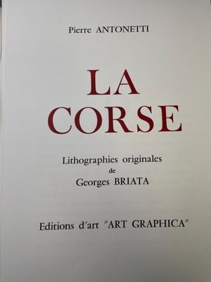 la corse - lithographies originales - georges briata - editions d ' art art graphica