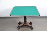 Table de jeu portefeuille en placage de ronce d'acajou ouvra… (photo 2)