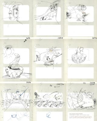 sketches of a series of drawings of people in various poses