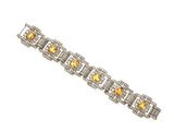 un bracelet en saphir jaune et diamants