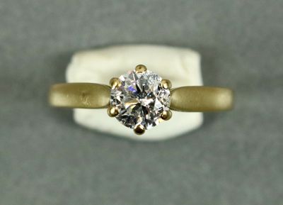 BAGUE diamant solitaire taille brillant environ 0,90 ct (dim…