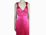 the mannequin is wearing a pink dress with a v - neck