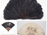 a collage of photos of a fan, a box, and other items