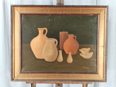 Yvette PINSON-CORMIER. Huile sur toile.