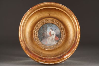 a picture of a picture of a woman on a plate