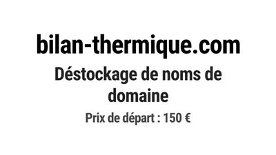Nom de domaine bilan-thermique.
