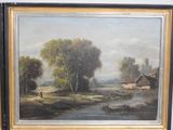 a picture of a painting on the wall of a house