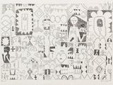 une image représentant un dessin en noir et blanc d'un motif sur une feuille de papier