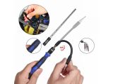 a close up of a person holding a pair of tools in their hands