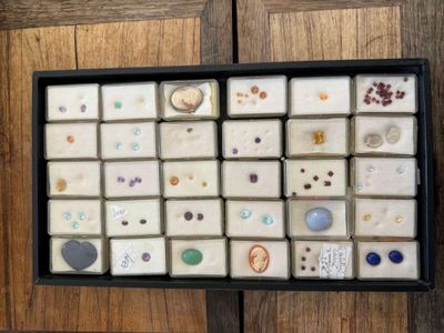 a picture of a picture of a display of buttons and buttons