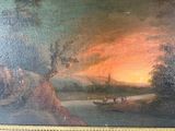 a picture of a painting on the wall of a room