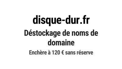 Nom de domaine disque-dur.fr. Catégorie: Informatique et tec…