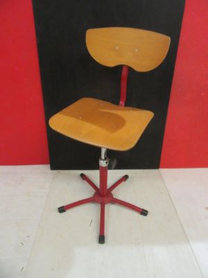 246.6 - Chaise D'Atelier EN Contreplaque ET Tole Laquee 10 -…