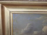 a picture of a painting of a boat in the water