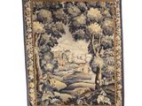 an image of a tapestry hanging on the wall of a room