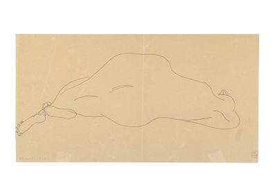an image of a drawing of a person laying down on the ground