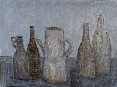 Hervé THIBAULT (né en 1944) Bouteilles et pichets - Photo 1