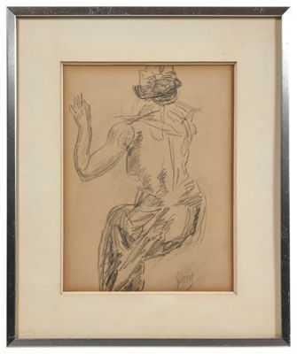 an image of a drawing of a woman sitting on a chair