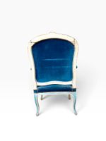 Fauteuil à dossier à la Reine en bois relaqué blanc rechampi… (photo 4)