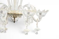 MURANO, Lustre en verre incolore et à dorure pailletée à six… (photo 2)