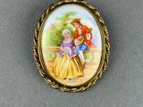a picture of a miniature picture of a woman and a child