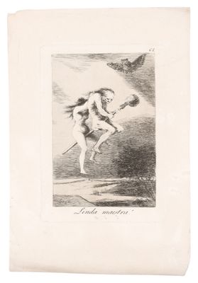 Francisco DE GOYA Linda Maestra !, planche 68 de la série de…