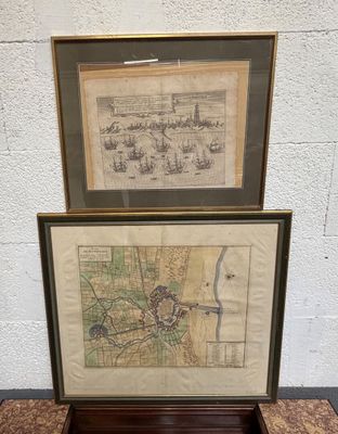 deux cartes encadrées de la ville de Boston et une carte de la ville de Boston