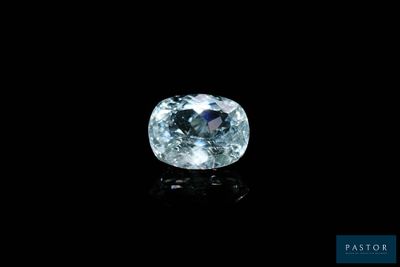a blue diamond on a black background