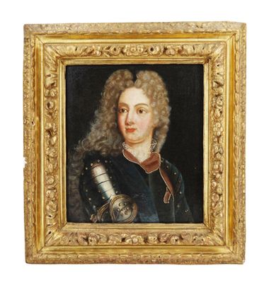 portrait d'un homme en armure tenant une coupe en argent