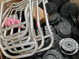 a cardboard box filled with assorted items in it