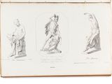 a group of four drawings of a woman and a man