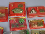 a lot of small plastic toys that are on a table